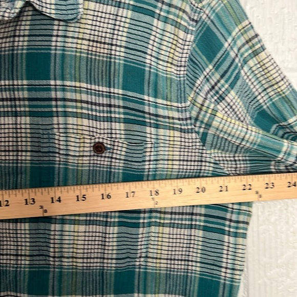 Patagonia men’s Puckerware Shirt SEERSUCKER BLEND BUTTON DOWN SIZE Large - Picture 6 of 10